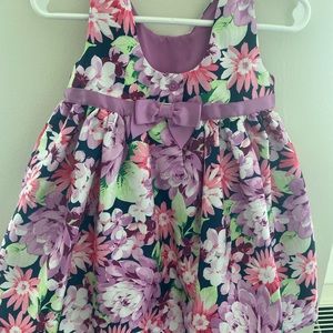 Purple floral dress 12-18 months